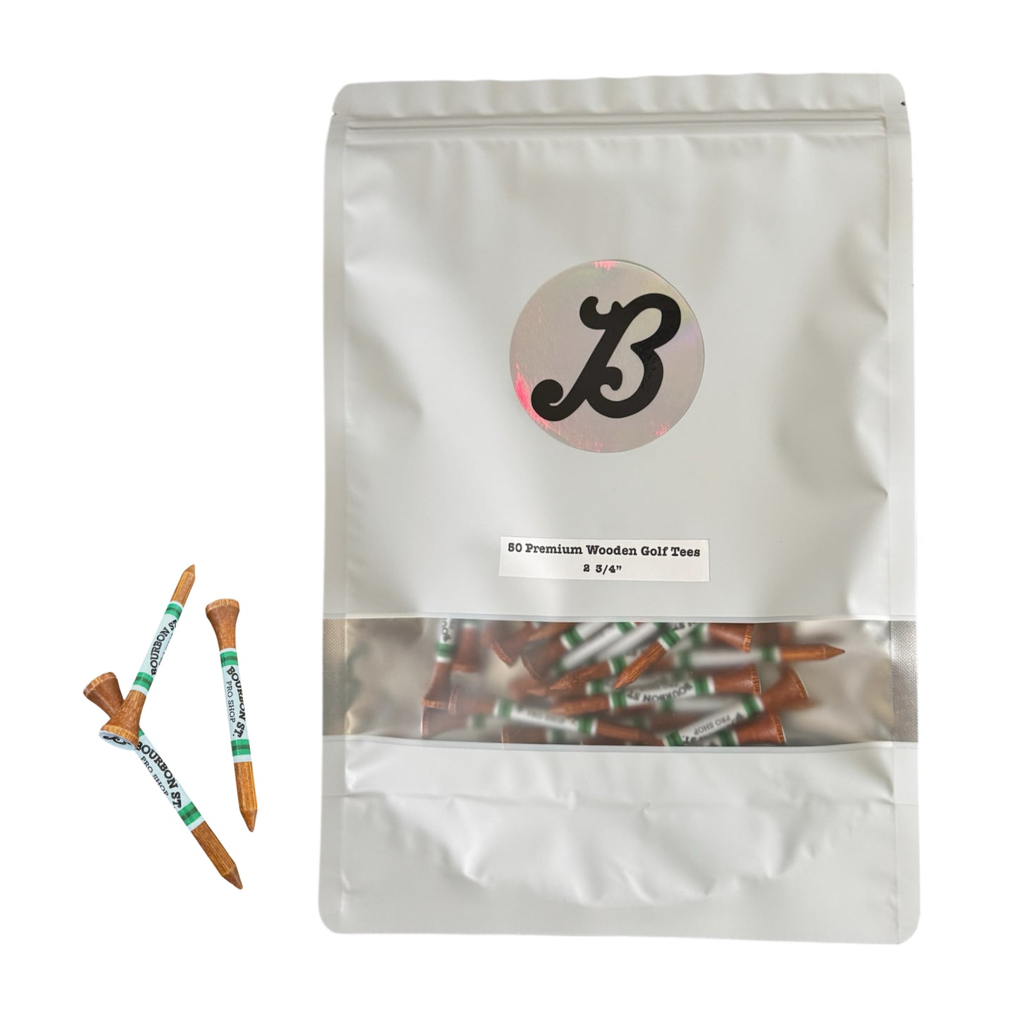 Premium Wooden Golf Tees - 50 Pack