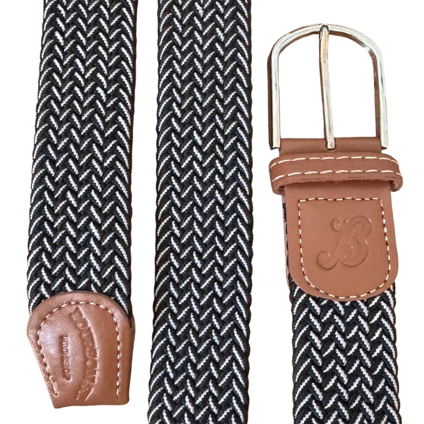 Braided Belt - Black/White