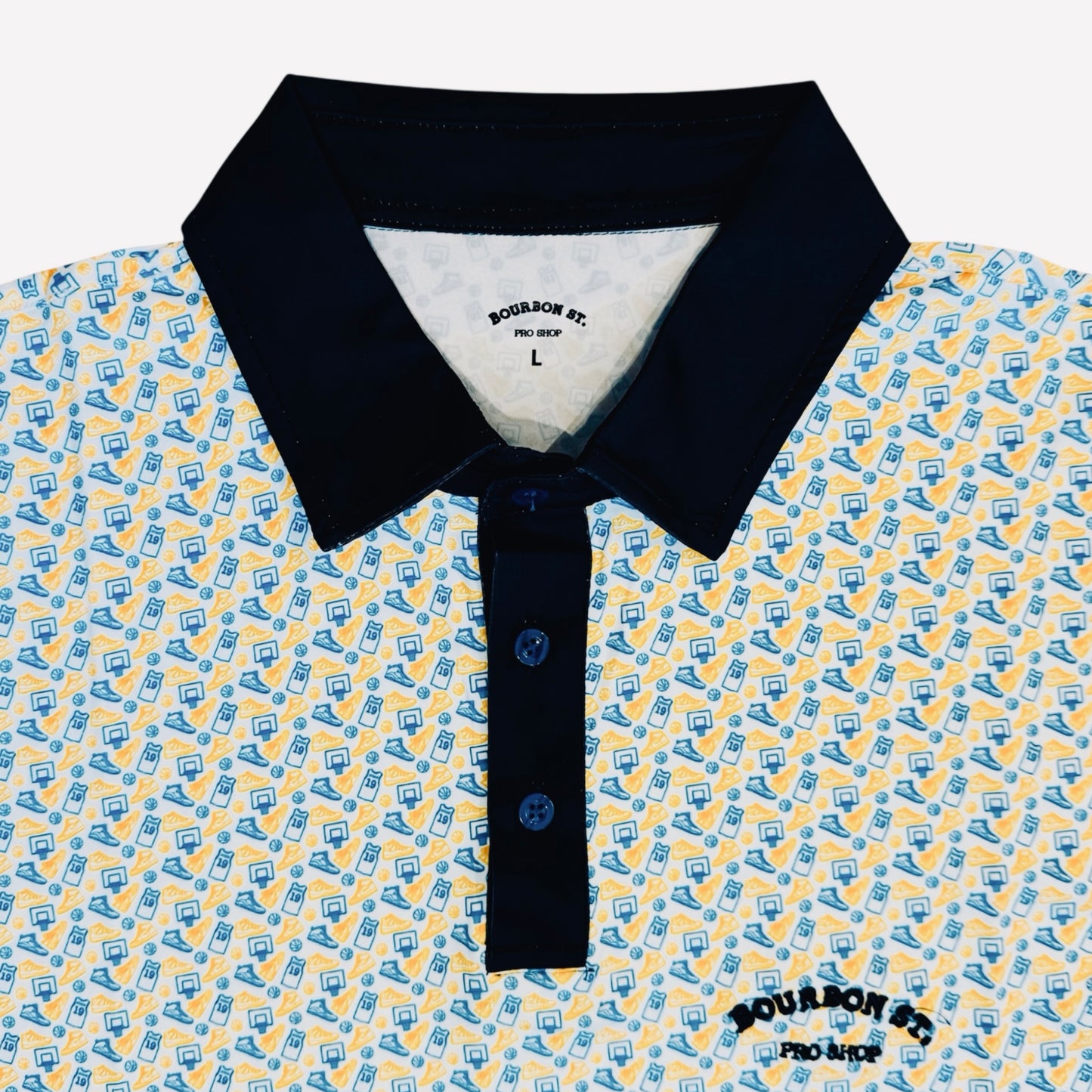 Hoops Polo - Orange/Blue
