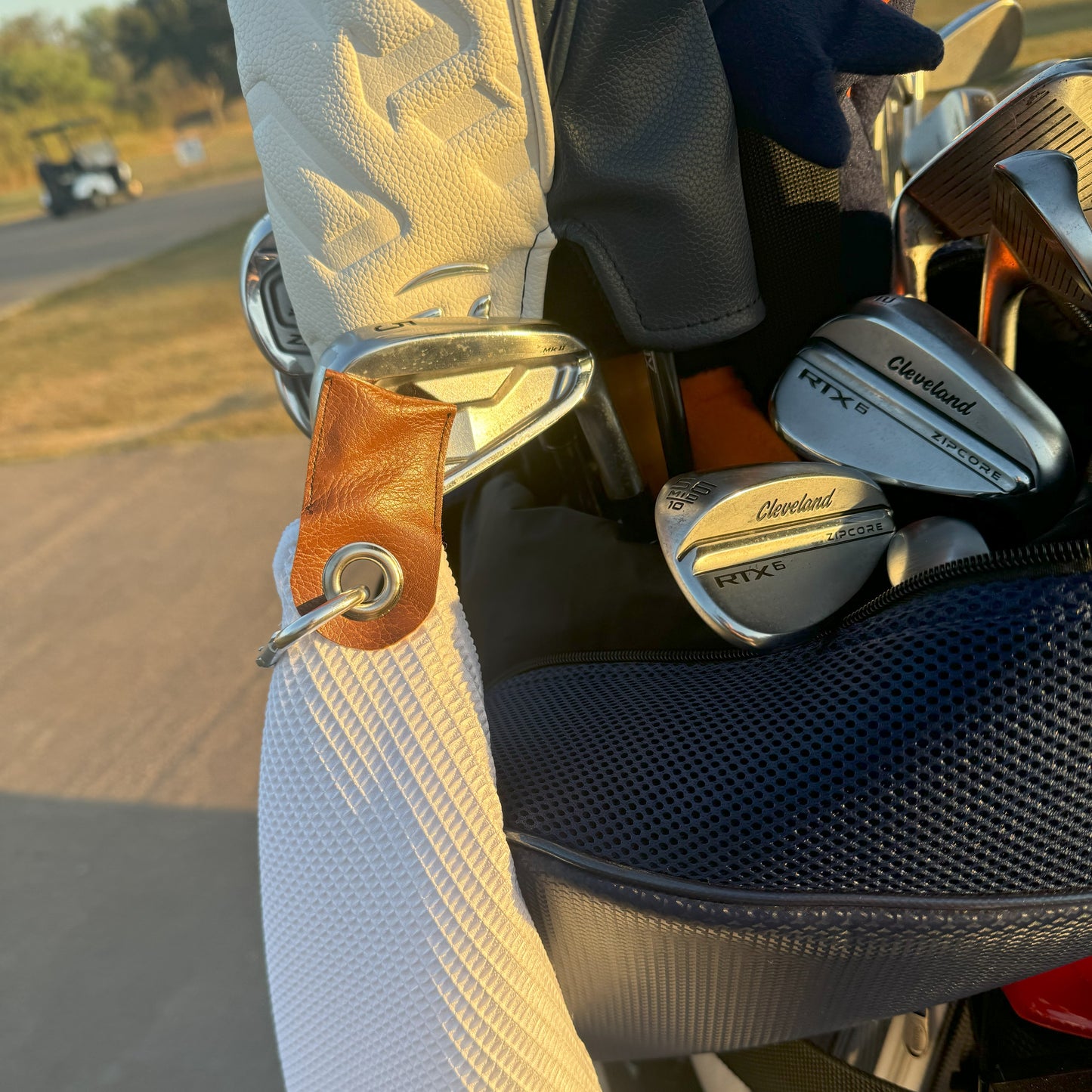 16” Leather Magnetic Golf Towel