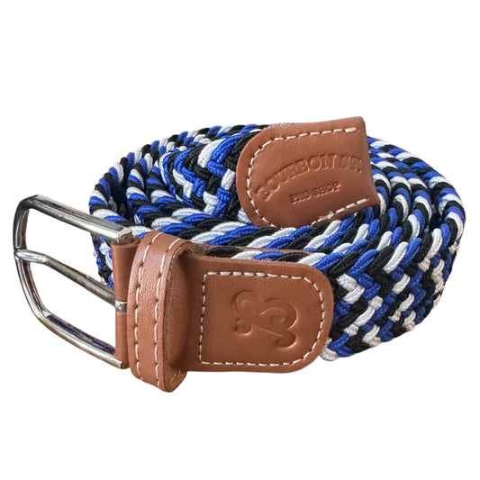 Braided Belt - Blue/White/Black