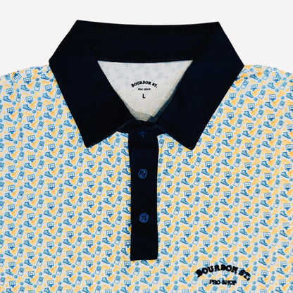 Hoops Polo - Orange/Blue